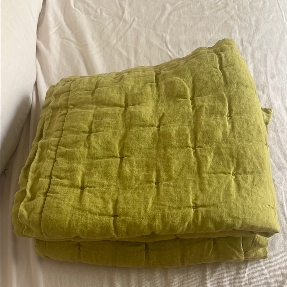 Serena and Lily Sutter quilted 2 euro sham- Chartreuse